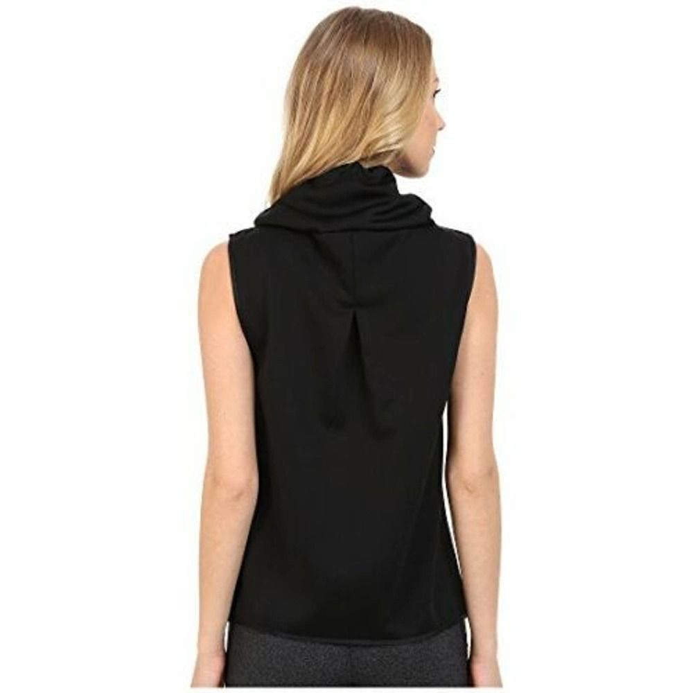 Nike Black Cowl Neck Hooded Pullover sleeveless sweatshirt Vest Womens S - Picture 2 of 8